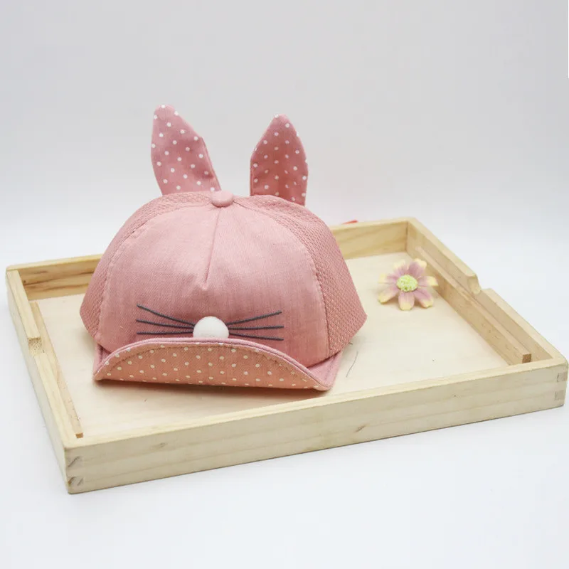 

8-20 Month Baby Fashion Cap Summer Hats for Kids Multicolor Casual Rabbit Design Bucket Hat Baby Cute Cap