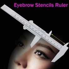 Double Scale Sliding Gauge Eyebrow Ruler Tattoo Permanent Makeup Eyebrow Tattoo Measuring Ruler Caliper Measure Tools