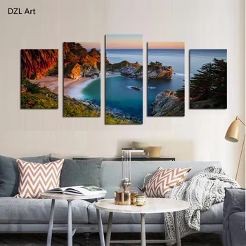 

Unframed 5 Piece Beautiful scenery Modern Home Wall Decor Canvas Picture Art HD Print Painting On Canvas Artworks