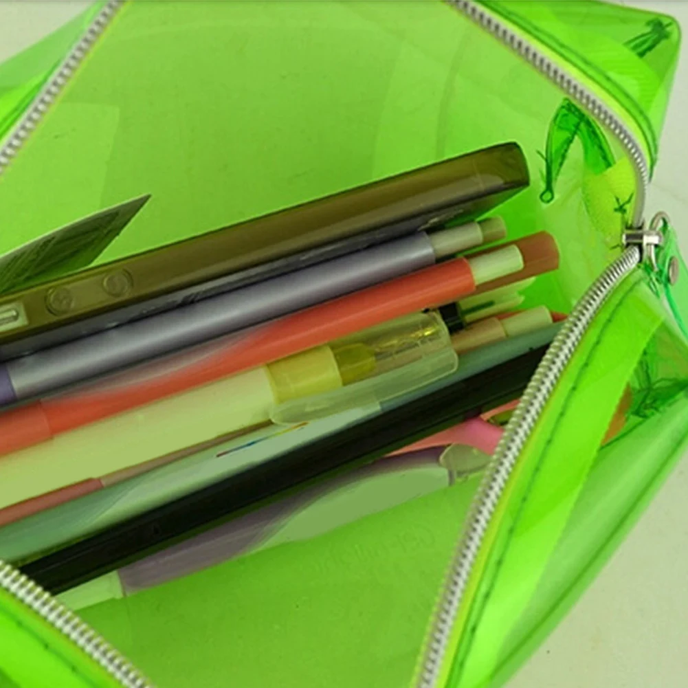 Transparent Stationery Storage Bag Pen Bag Cosmetics Mobile Phone Storage Box Portable Storage Supplies School Supplies