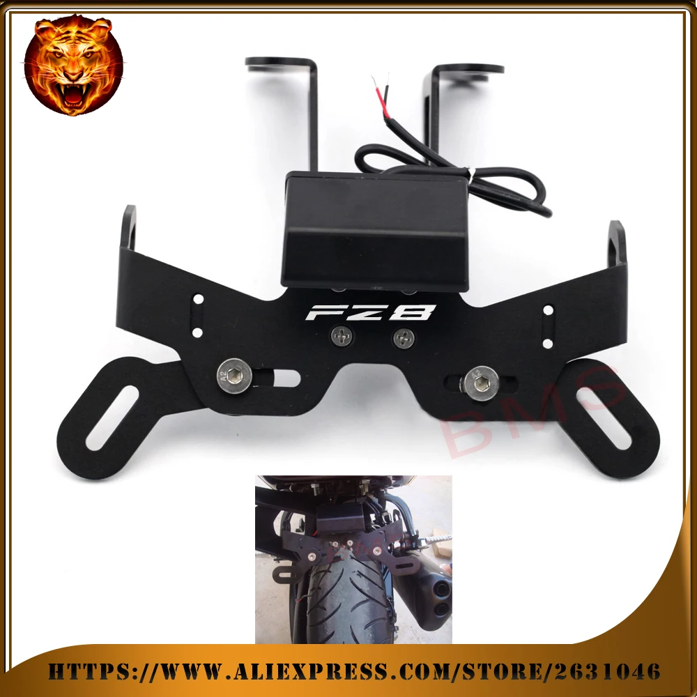 For YAMAHA FZ8 fz 2013 Motorcycle Tail Tidy Fender Eliminator Registration License Plate Holder bracket LED Light free shipping For YAMAHA FZ8 fz 2013 Motorcycle Tail Tidy Fender Eliminator Registration License Plate Holder bracket LED Light free shipping