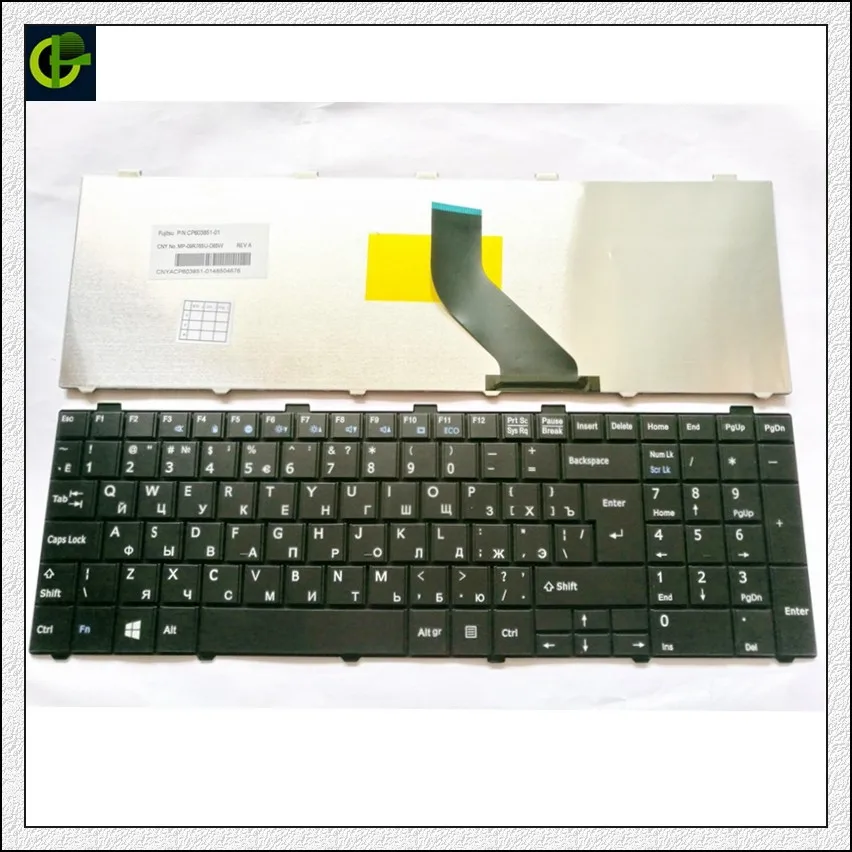 Русская клавиатура для Fujitsu Lifebook A530 A531 AH530 AH531 AH502 NH751 RU черный - изображение