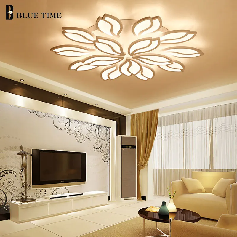 

White Finished Modern Led Chandelier Ceiling Foryer Living Room Bedroom Dinning Room Led Chandelier Lighting Fixture AC110V 220V