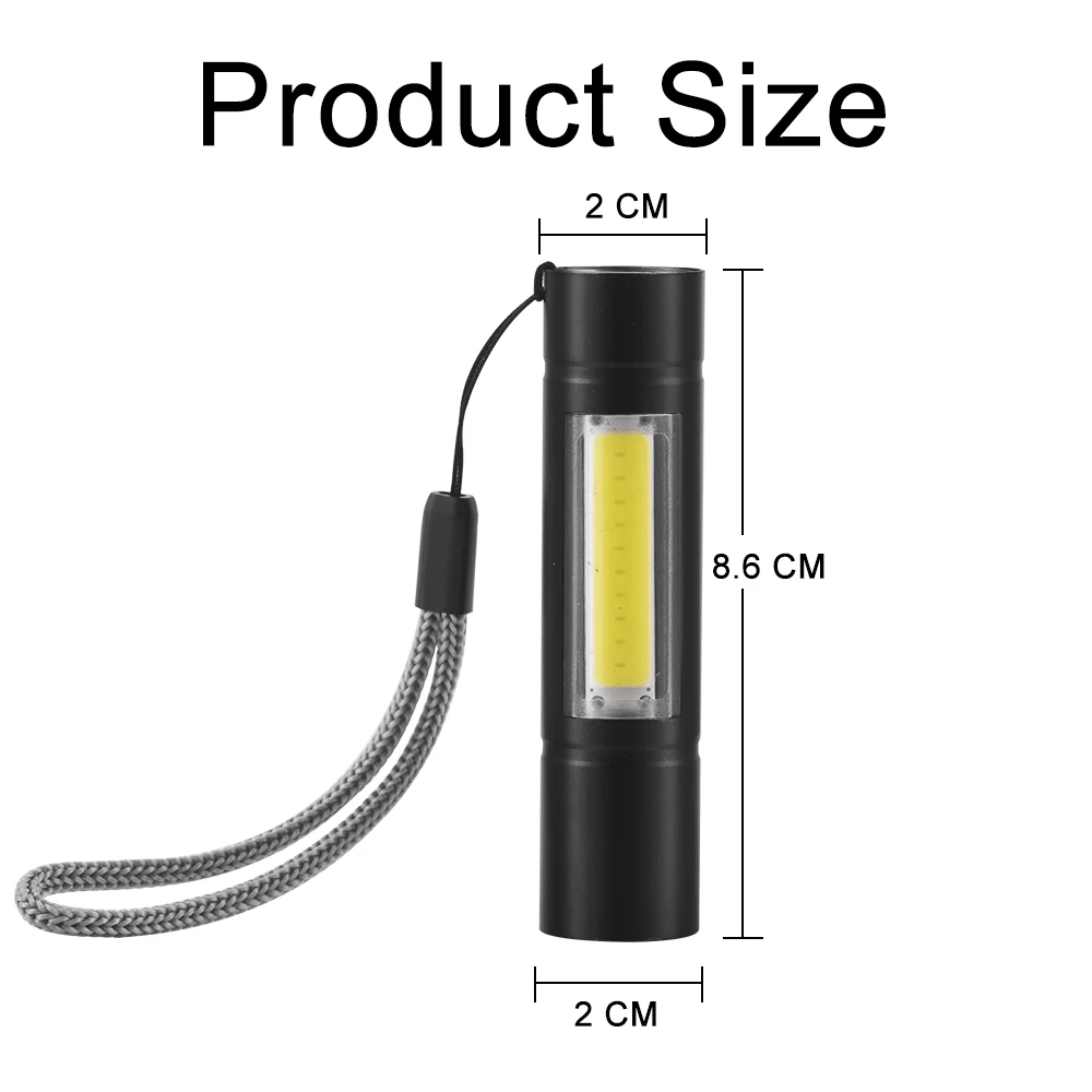 Anjoet портативный XPE COB светодиодный USB светильник перезаряжаемый рабочий