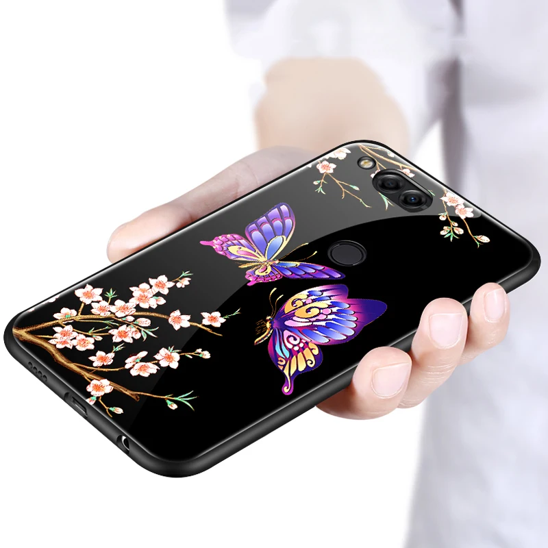 GKK чехол с рисунком для Huawei Honor 7x задняя панель из мягкого ТПУ защитой от воды и