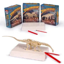 Новые DIY Пазлы динозавр игрушечный экскаватор Диплодок тираннозавр копать динозавр головоломки животные 3D модели игрушки для детей подарок