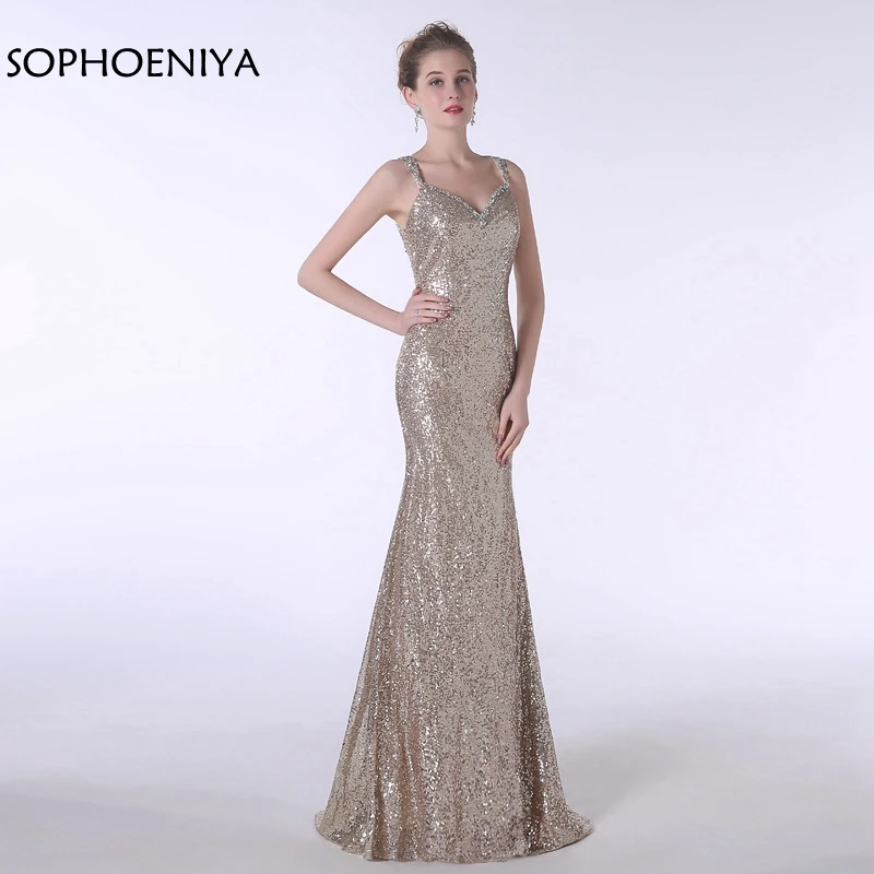 

New Arrival Long evening dress 2019 Sequin Lace Evening gowns Plus size mother of the bride dresses vestido de festa