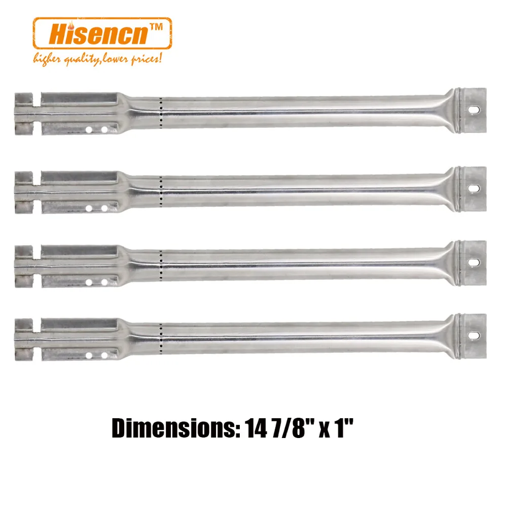 Hisencn 14.9 inch 4Pack BBQ Parts Barbecue Stainless Pipe Tube Burners