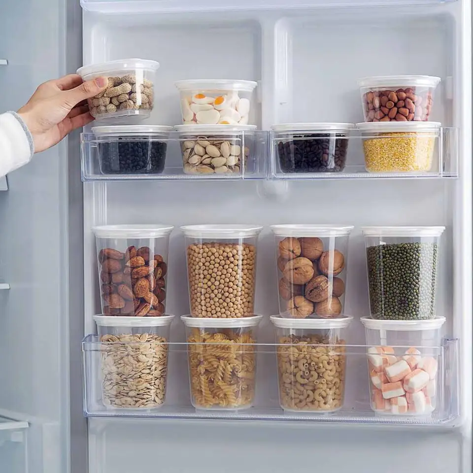 Otherhouse 1pc Kitchen Storage Containers Clear Plastic Container Candy Food Storage Jar Sealed Bottle Refrigerator Organizer Bottles Jars Boxes Aliexpress