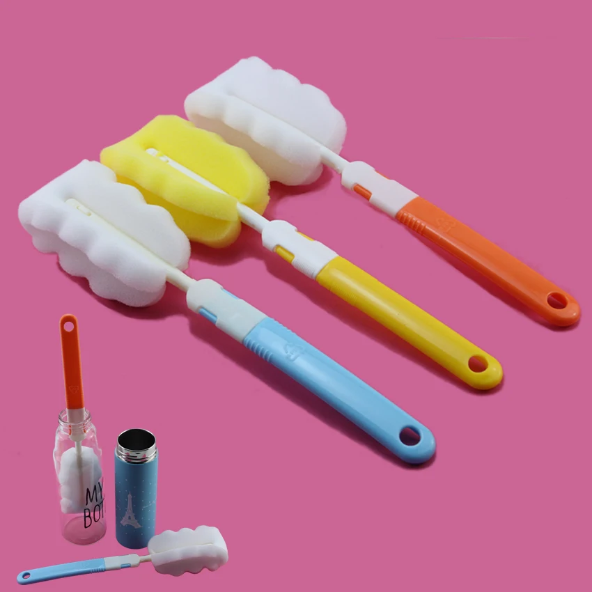 Melamine sponges cleaning brush for washing utensils glass bottle