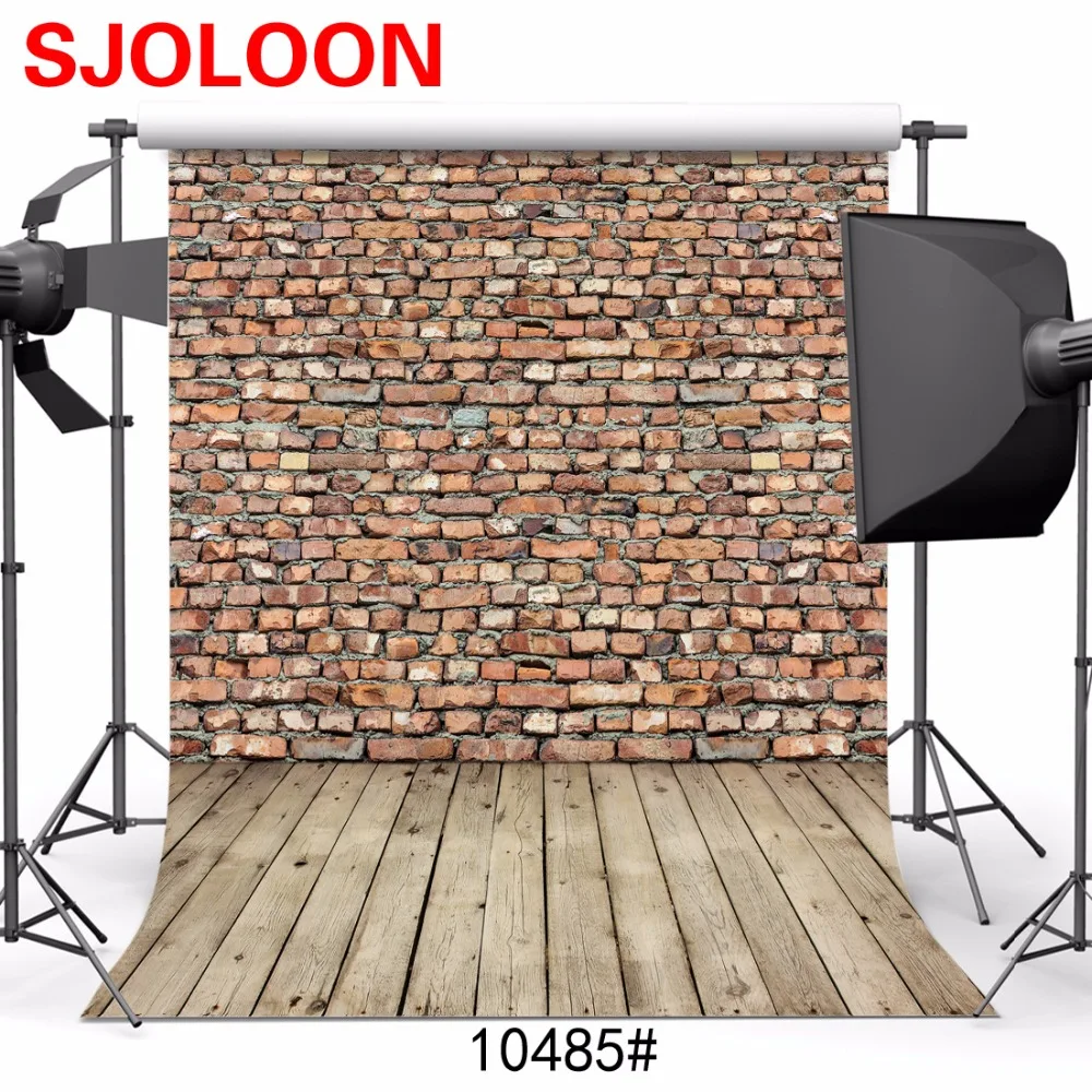 brick wall wood floor background Photography backdrops ...