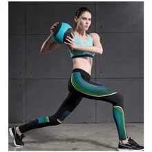 Women Yoga Compression Sports Pants Stripes Elastic Exercise Tights Female Fitness Running Trousers Gym Slim Leggings