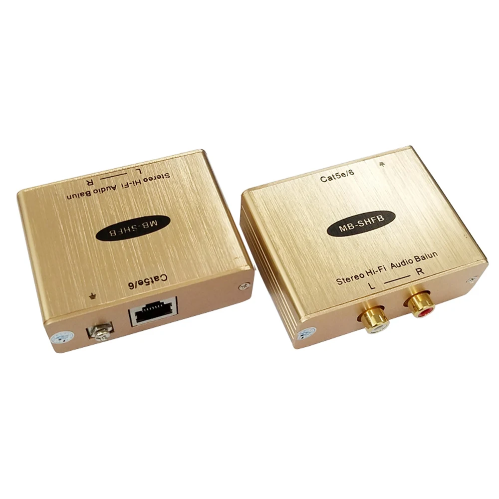 Стерео Hi Fi аудио RJ45 адаптер стерео RCA к Cat5 Extender AV конвертер|Усилители мощности| |