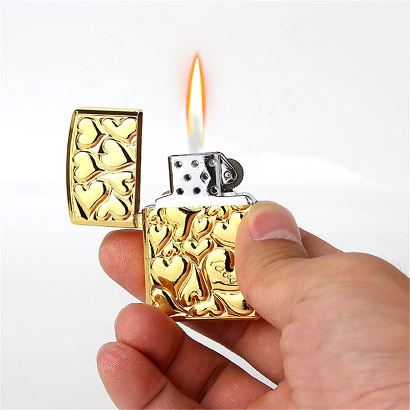 Portable Cigarette Lighter Butane Gas Lighters Cheap Slim Heart Shap