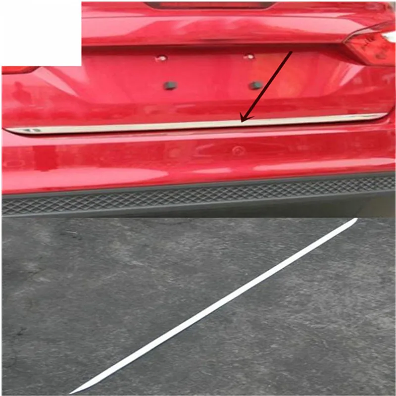 

Chrome Rear Trunk Lid Tailgate Door Cover Trim Edge Strip Euro For Ford Focus Mk2 2012-2017 sedan