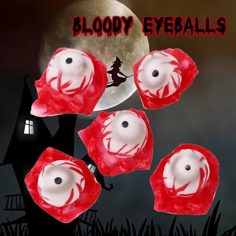 Realistic Bloody Body Part Human Eye Balls Scary Severed Horror Halloween Props 
