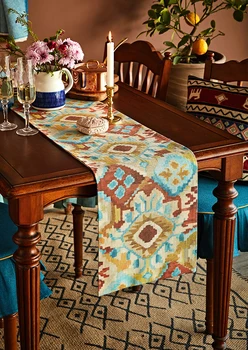 

Indian sunset wool cotton table runner for Wedding Party Home Office hotel Decoration Placemat