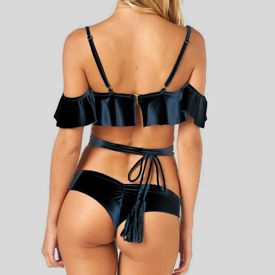 2018 пикантные Bandeau Бразильский бикини Для женщин Плавание комплект купальника с