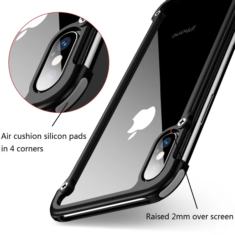 Чехол OATSBASF для iPhone XS MAX роскошный металлический защитный чехол с воздушной