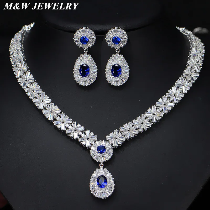 M&W JEWELRY Glamorous Mystic White AAA+ Zircon Gold Colour
