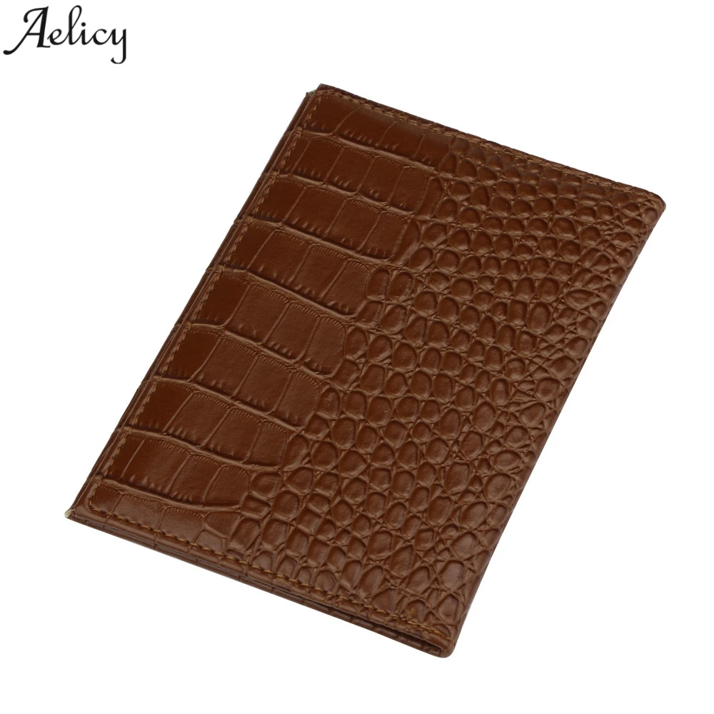 

Aelicy Passport Holder Men Women Leather Small Business Card Wallet Soft Passport Cover Women Leather Passport Card Bag