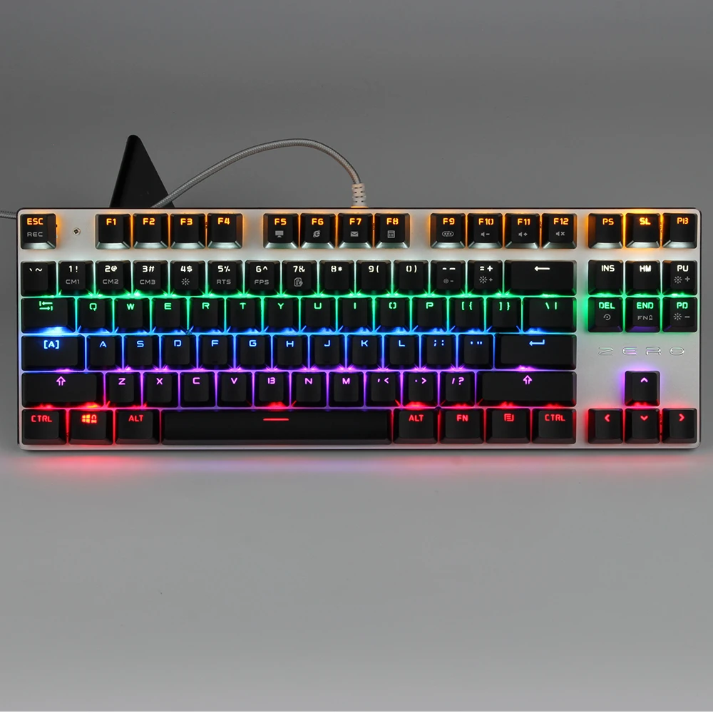 Игровая клавиатура механическая 104 87 Keycaps синий переключатель с подсветкой