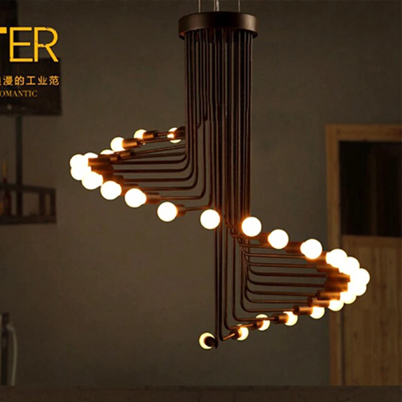 

E27 16/26Heads American Country Retro Ceiling Fixture Pendant Light Vintage Style Metal Art Lamp Industrial Loft Retro Droplight