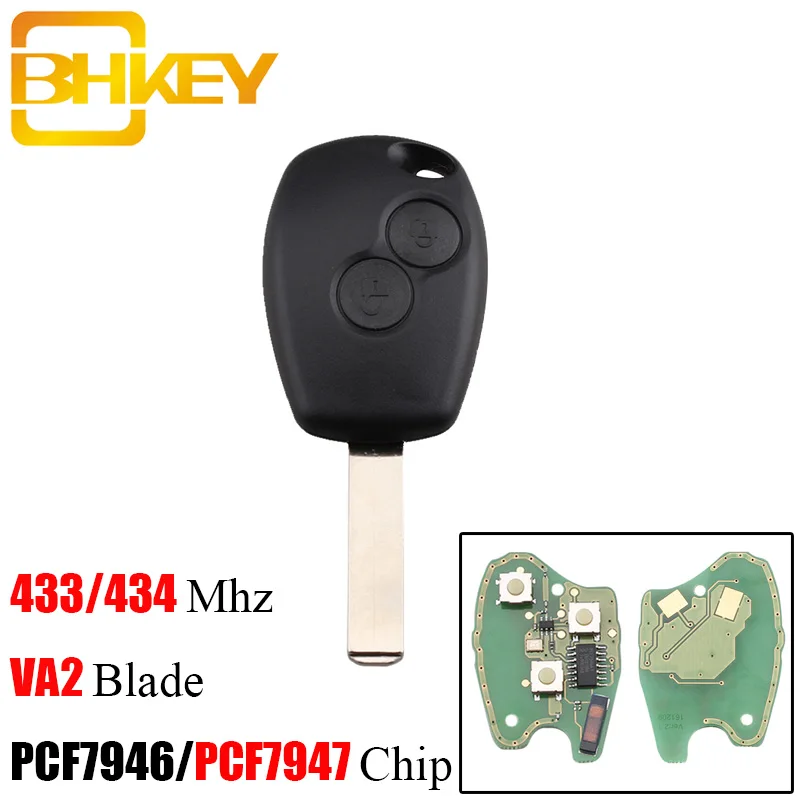 BHKEY дистанционный ключ автомобиля 433 МГц PCF7947/PCF7946 чип для Renault Duster модус Клио 3 Twingo DACIA Logan Sandero скидка