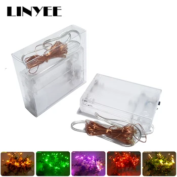 

3M 10FT 30 LEDS AA Battery Operated string Copper Wire LED light 4.5V Waterproof LED String light Holiday Light Christmas Lights
