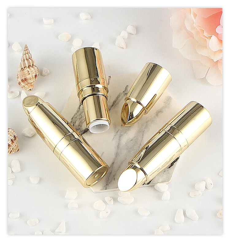

10/30/50pcs 12.1MM Empty Gold Thumb Lipstick Tube,High Quality Plastic Cylindrical Lipstick Container,DIY Lip Balm Container