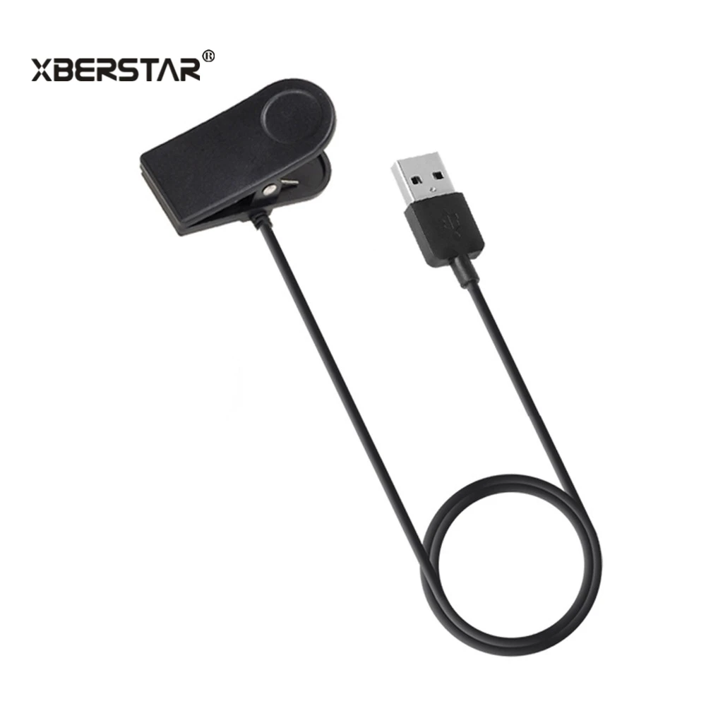 XBERSTAR Ladegerät für Garmin VivoActive HR GPS Smartwatch USB Daten & Ladekabel Cradle Clip Herz R