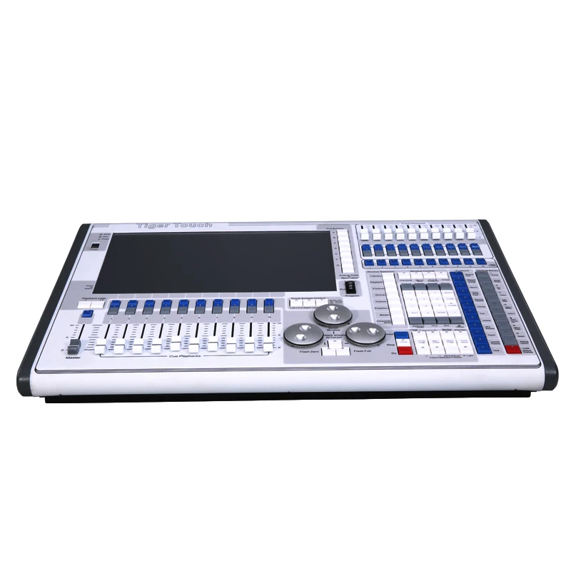 

Titan 9.1 tiger touch dmx stage light controller 12 dmx output moving lighting disco dj console with flight case 2048 dmx channe