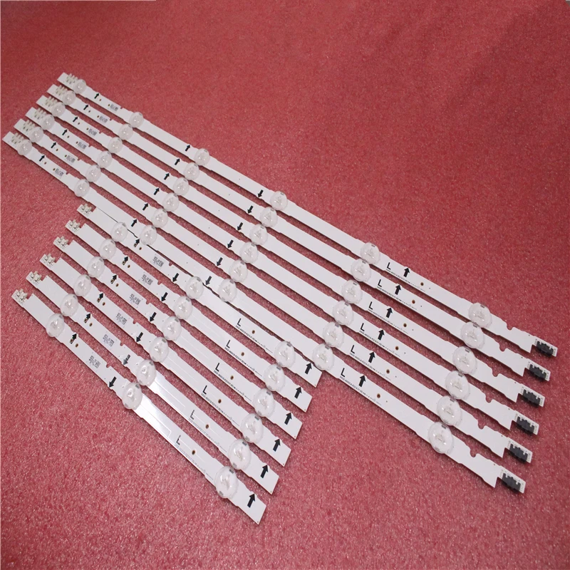 12pcs tira conduzida luz de fundo para