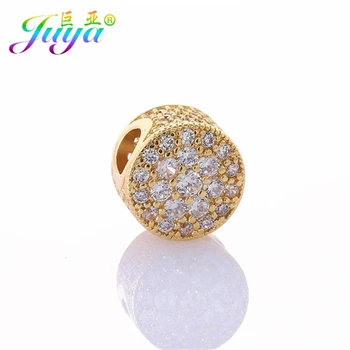 

Handmade Big Hole Pandor Charm Beads Pave Zircon 5mm Hole Metal Beads Fit Women Men Panora Charm Bracelets Jewelry Making