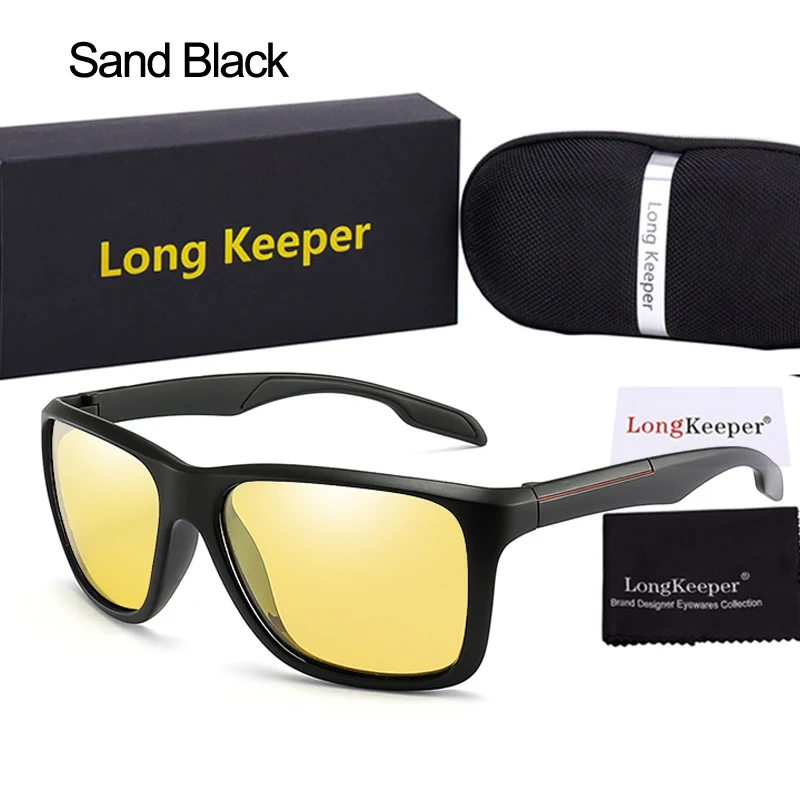 Фотохромные Меняющие цвет солнцезащитные очки для вождения мужские поляризованные солнцезащитные очки для вождения рыбалки UV400 Мужские солнцезащитные очки с подарочной коробкой - Цвет линз: Sand-Black-AL