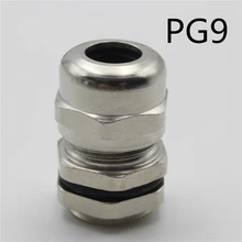 1 шт PG9 Никель латунь металл силикагель Водонепроницаемый Кабельные вводы разъем кабель применяется к 4-8 мм