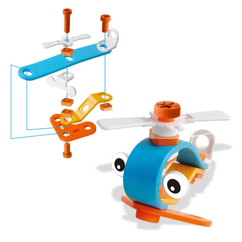 

1PCS Colorful Disassembly Assembly Car Airplane Building toys Montessori Early Educational Toys For Children Kids