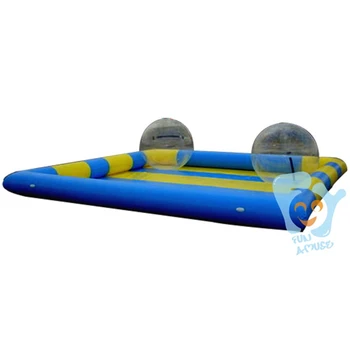 

4m by 6m Commercial Grade Inflatable Water Zorb Pool and 2pcs PVC Water Walking Ball Free Air Pump