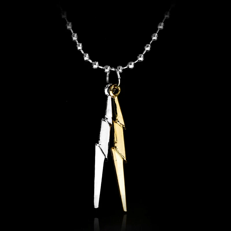 Flash Power Lightning Alloy Necklace Thunder Lightning Bolt Pendant