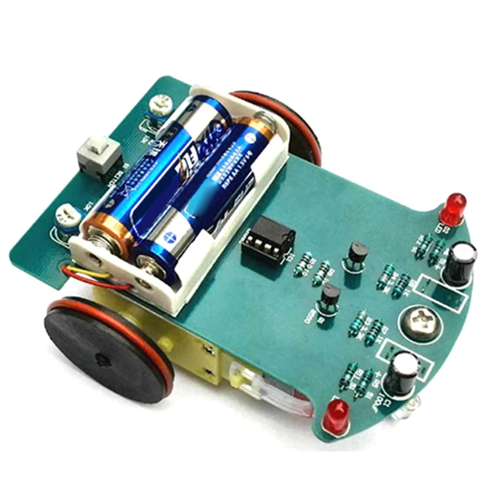 

Kids Motor Electronics Toy Car Tracking Education Line Following School Robot DIY Smart Soldering Project Kit Competition