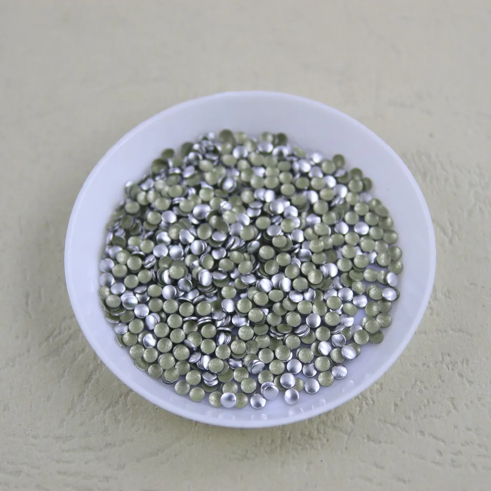 1440 шт./лот 2 5 мм круглые металлические алюминиевые стразы горячей фиксации для