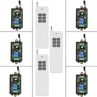 3000 メートルワイド範囲 DC 9 ボルト 12 ボルト 24 ボルト 1 CH 1CH RF ワイヤレスリモートコントロールスイッチシステム、 6CH トランスミッタ + 受信機、 315/433 mhz