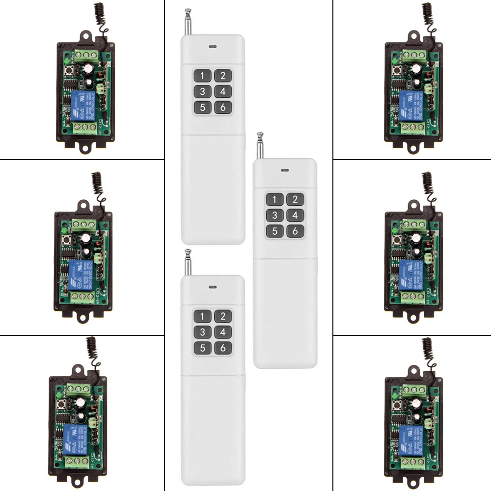 3000m Wide Range DC 9V 12V 24V 1 CH 1CH RF Wireless Remote Control Switch System,6CH Transmitter + Receiver,315 / 433 MHz 3000m Wide Range DC 9V 12V 24V 1 CH 1CH RF Wireless Remote Control Switch System,6CH Transmitter + Receiver,315 / 433 MHz