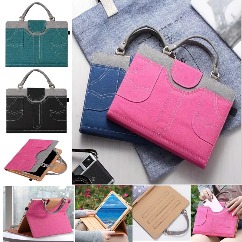 For iPad Air 5 Luxury Handbag Wallet Denim Leather Case Fashion Card Stand Smart Cover for Apple 9.7&quot | Компьютеры и офис