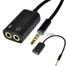 High Quality15CM 3 5mm stereo TRRS audio male to Earphone headset microphone adapter PC IPnew