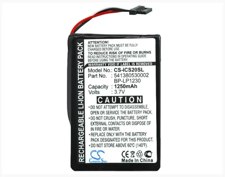Аккумулятор Cameron Sino 1250 мАч для NAVMAN S20 541380530002 BP LP1230/11 A0001 U GPS аккумулятор