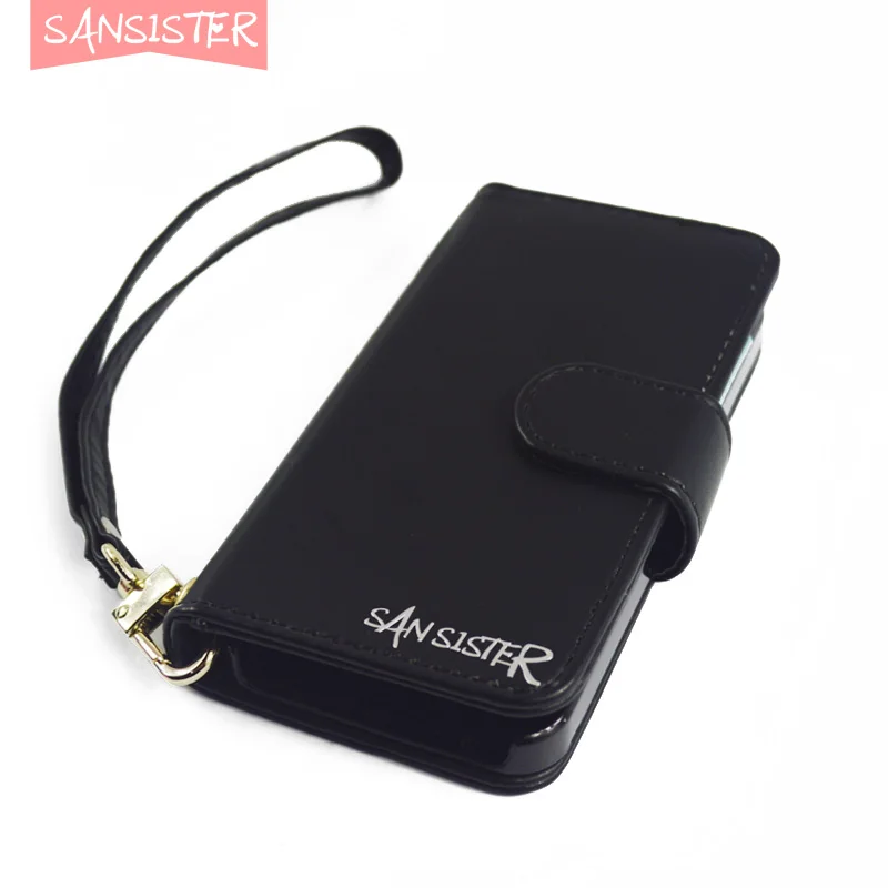 

Customized stand case for iphone 6s Sansister Brand original phone case with removable makeup mirror card slots wallet flip bag
