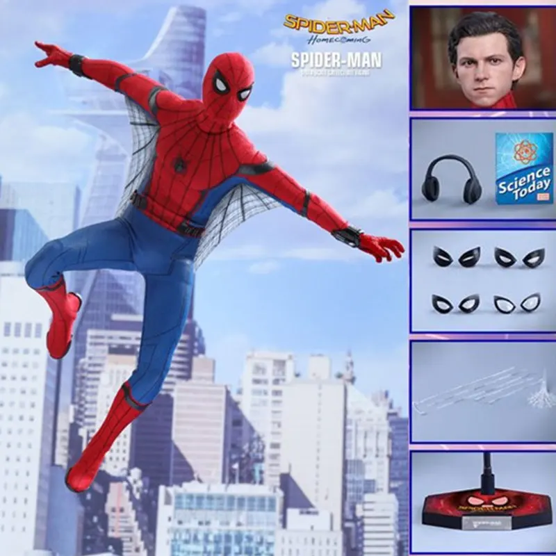 HC горячие игрушки Совместимые Marvel Мстители Человек-паук 30 см BJD подвижные суставы