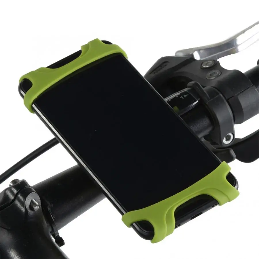 

Bike Phone Holder Bicycle Handlebar Bracket Holder For 5.5-6.0" Cell Phone GPS Stand Shockproof Anti-fall Silicone Bike Mount