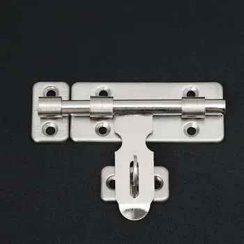 Silver Stainless Steel Anti-theft Door Latch Sliding Lock Barrel Bolt ...